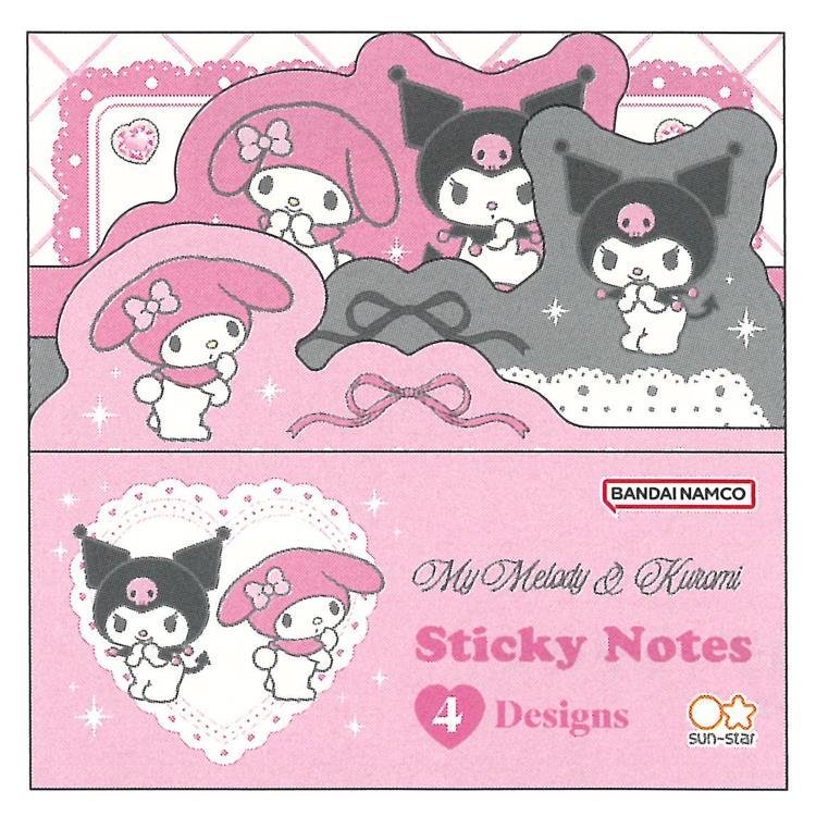 [RIBBON] "My Melody & Kuromi 50th & 20th Anniversaries" Sticky Notes