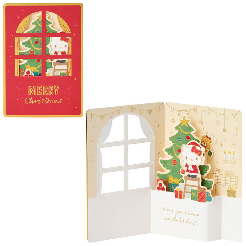 [HELLO KITTY] "Sanrio Christmas Window" Card