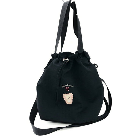 [KORILAKKUMA] "Rilakkuma Ribbon" Drawstring Shoulder Bag