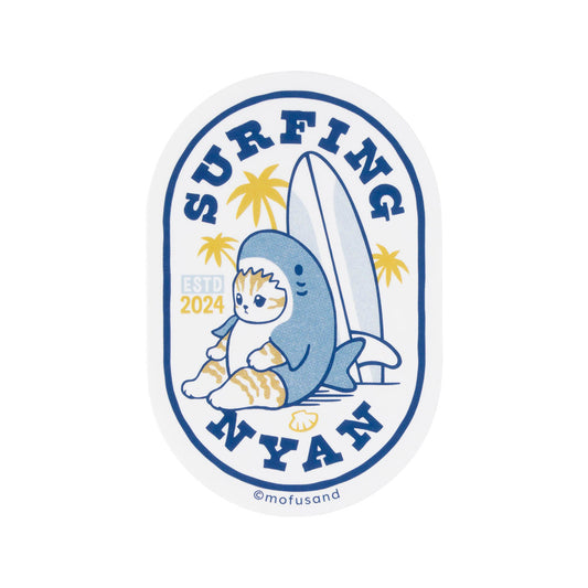[SURFING NYAN] "Mofusand BOARD SHARK!" Die-Cut Sticker