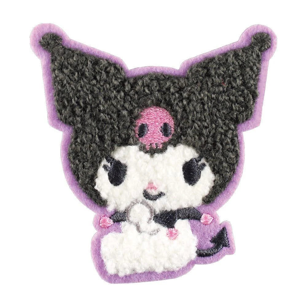 [KUROMI] "Sanrio Sitting Cutely Mokomoko" Embroidered Sticker