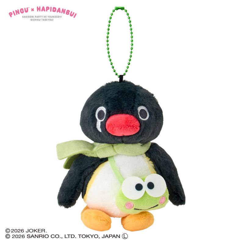 [KEROPPI] "Pingu x Sanrio Hapidanbui" Plush Keychain
