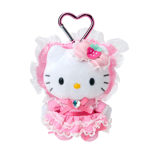[PINK] "Hello Kitty Lolita Lovely Frill" Plush Keychain