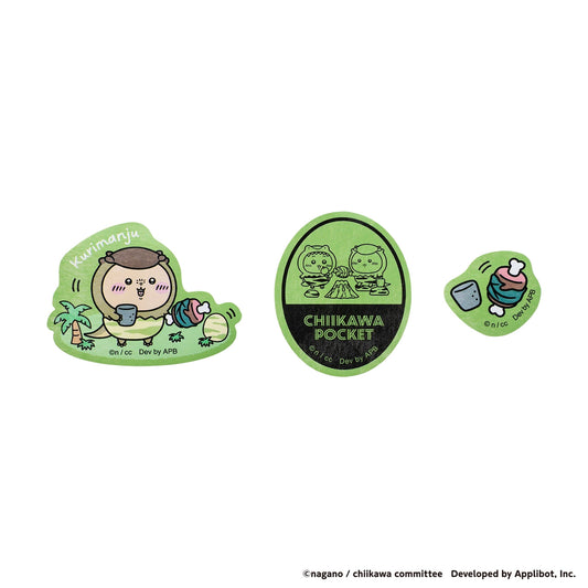 [KURIMANJU] LIMITED "Chiikawa Pocket POP UP STORE Dinosaur" Sticker Set