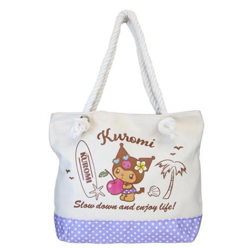 [KUROMI] "Sanrio Tropical Gal" Rope Handle Tote Bag