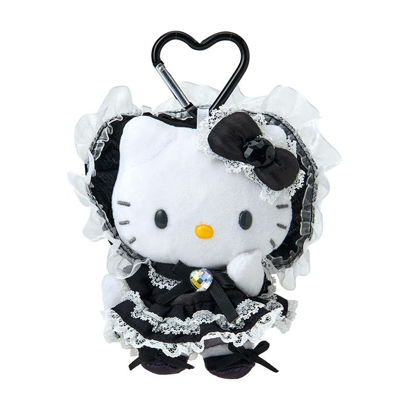 [BLACK] "Hello Kitty Lolita Lovely Frill" Plush Keychain