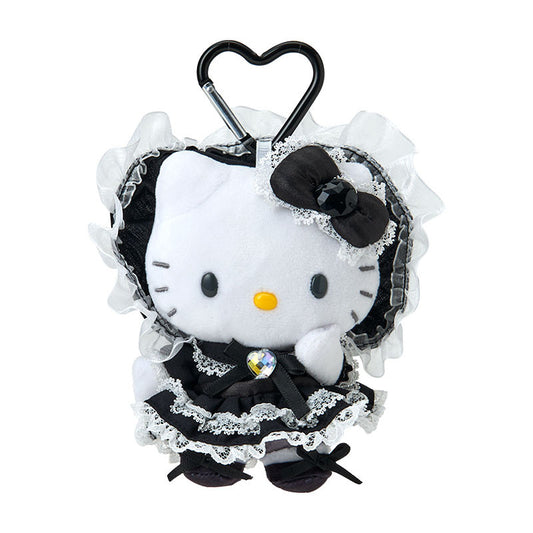 [BLACK] "Hello Kitty Lolita Lovely Frill" Plush Keychain