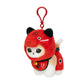 [AKABEKO /RED] "Mofusand Lucky Cat" Plush Keychain
