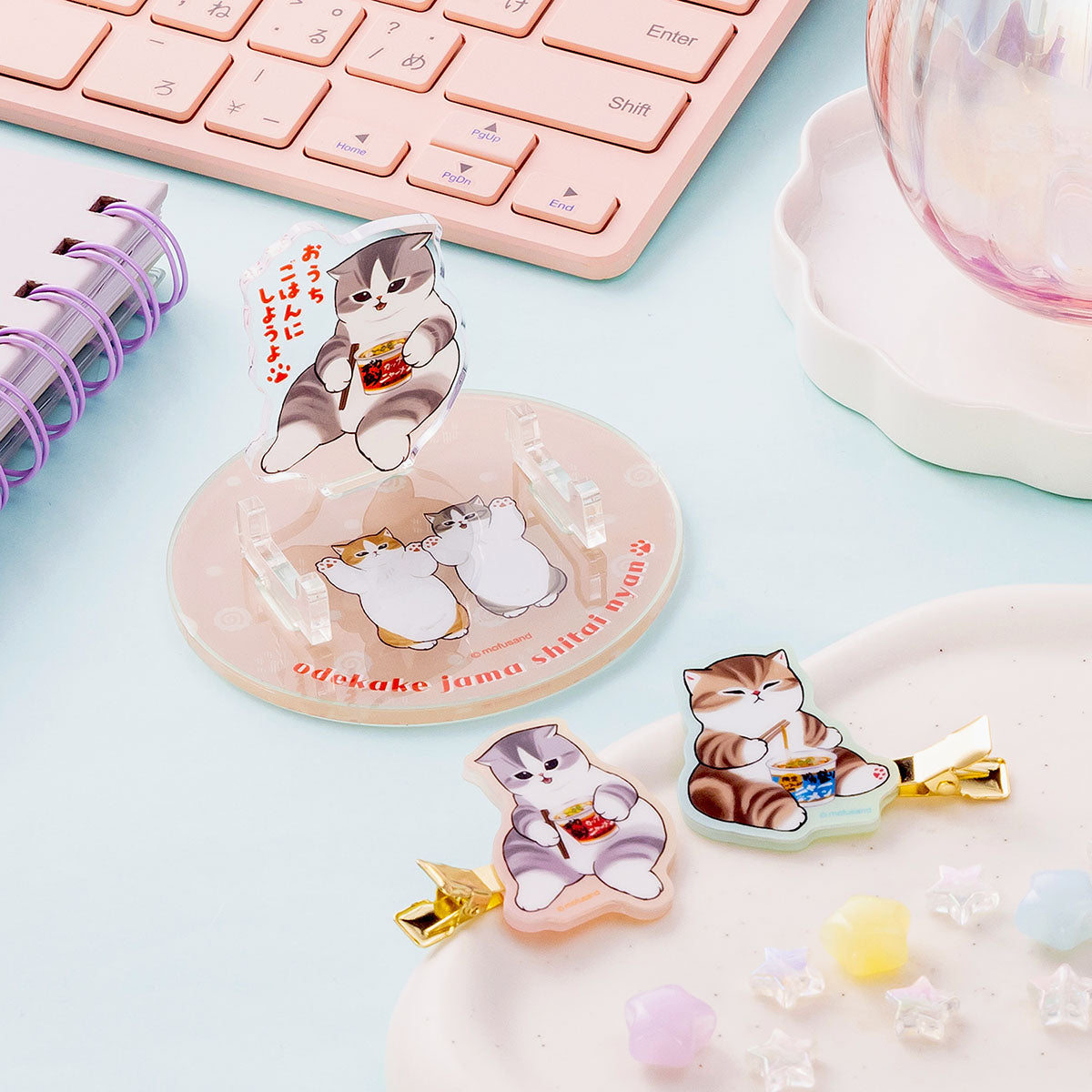 "Mofusand I Want to Onterrupt Your Outing!" Hair Clip Set