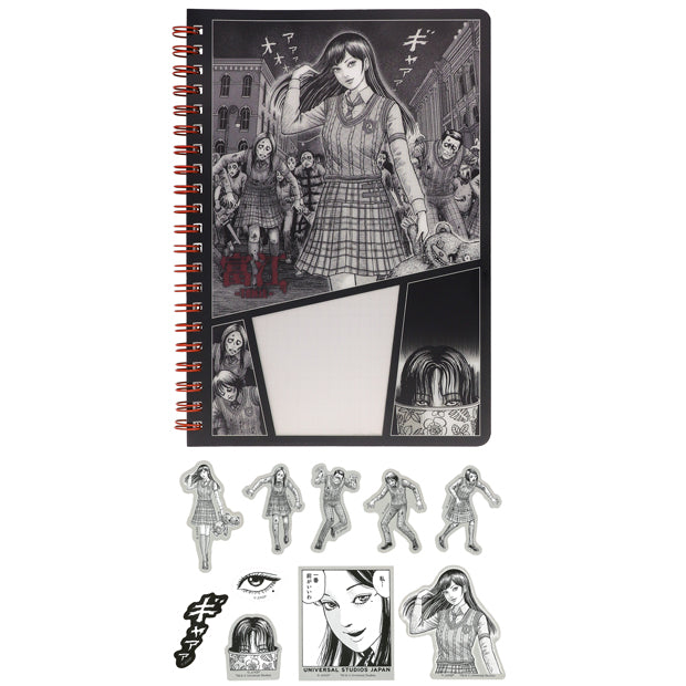 "USJ Junji Ito Tomie Halloween Horror Nights" Notebook with Stickers
