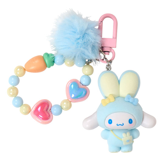 [CINNAMOROLL] "Sanrio Fukkura Ears Rabbit Club" Chunky Keychain