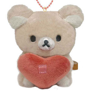 [RILAKKUMA] "Rilakkuma Hug" Can Badge Plush Keychain