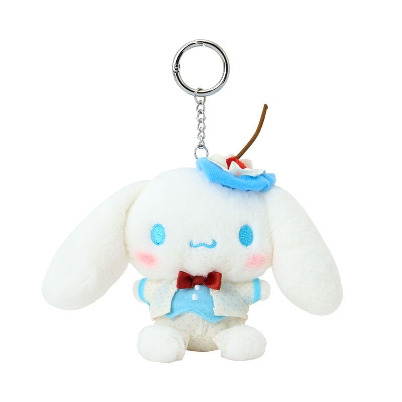 [CINNAMOROLL] "Sanrio Strawberry & Cherry Cake" Plush Keychain