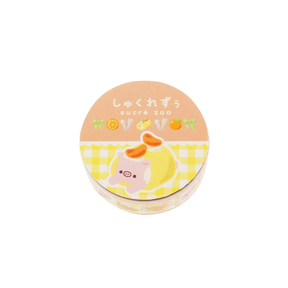 [ROLL CAKE] "Sucre Zoo" Masking Tape - Rosey’s Kawaii Shop