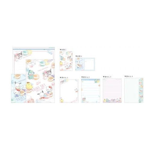 "Sanrio Rainy Sky Like a Candy" Letter Set - Rosey’s Kawaii Shop