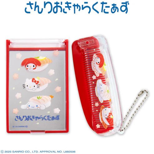 "Sanrio Sushi X THANKYOUMART" Mirror & Comb - Rosey’s Kawaii Shop