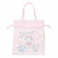 "Sanrio White Cat Ballerina" Drawstring Bag w/ Handle - Rosey’s Kawaii Shop