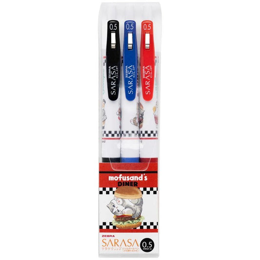 SARASA "Mofusand's Diner Series" Ballpoint Pen Set - Rosey’s Kawaii Shop