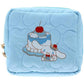 [CINNAMOROLL / BLUE CHERRY] "Sanrio Strawberry & Cherry Cake" Quilted Pouch