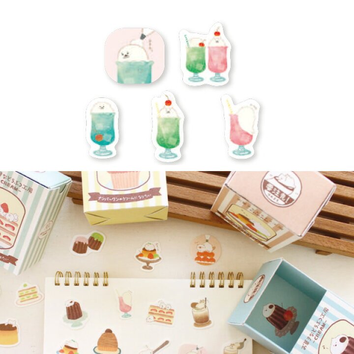 [SEAL] "Sweets & Animals Workshop" Boxed Sticker Flakes - Rosey’s Kawaii Shop