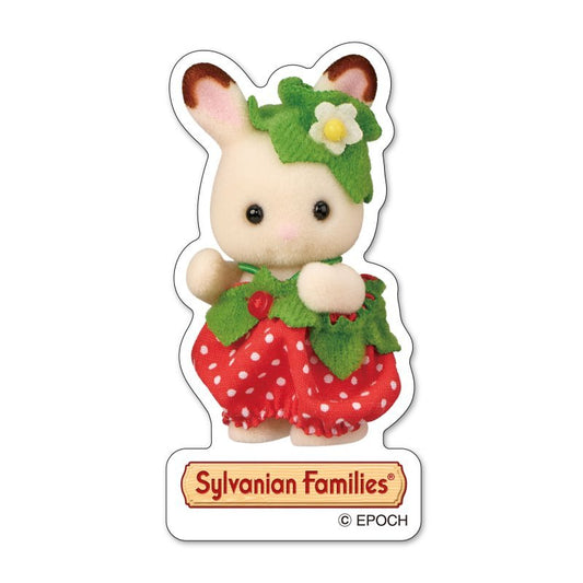 [STRAWBERRY CHOCOLATE RABBIT] "Sylvanian Families Baby" Sticker - Rosey’s Kawaii Shop