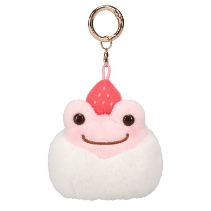 [STRAWBERRY DAIFUKU] "Pickles the Frog Retro Cafe" Plush Keychain - Rosey’s Kawaii Shop
