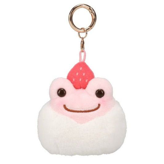 [STRAWBERRY DAIFUKU] "Pickles the Frog Retro Cafe" Plush Keychain - Rosey’s Kawaii Shop
