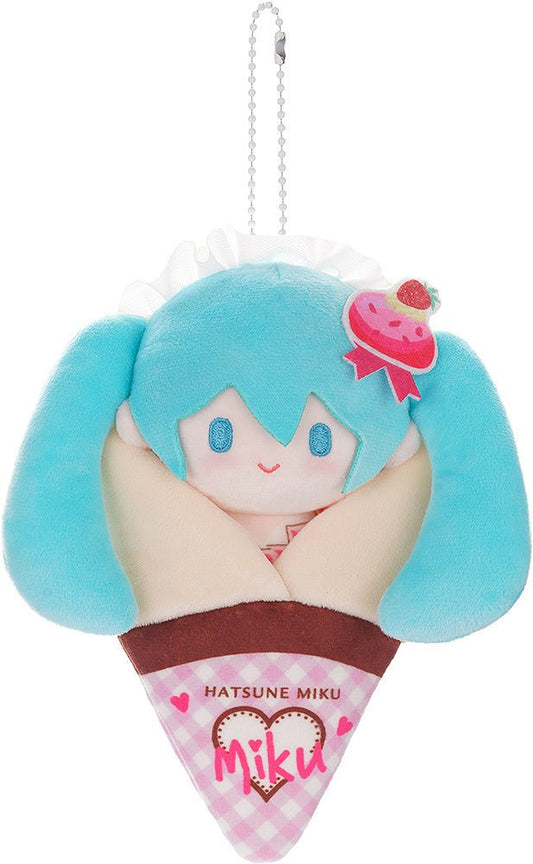 [STRAWBERRY] "Hatsune Miku Crepe" Plush Keychain - Rosey’s Kawaii Shop