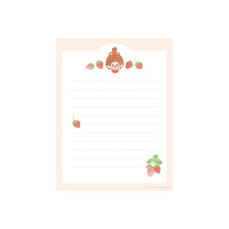 [STRAWBERRY] "Monchhichi Fruit Parlor" Letter Set - Rosey’s Kawaii Shop
