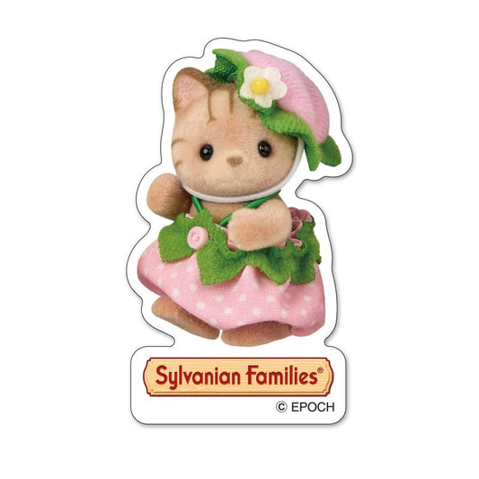 [STRAWBERRY STRIPED CAT] "Sylvanian Families Baby" Sticker - Rosey’s Kawaii Shop