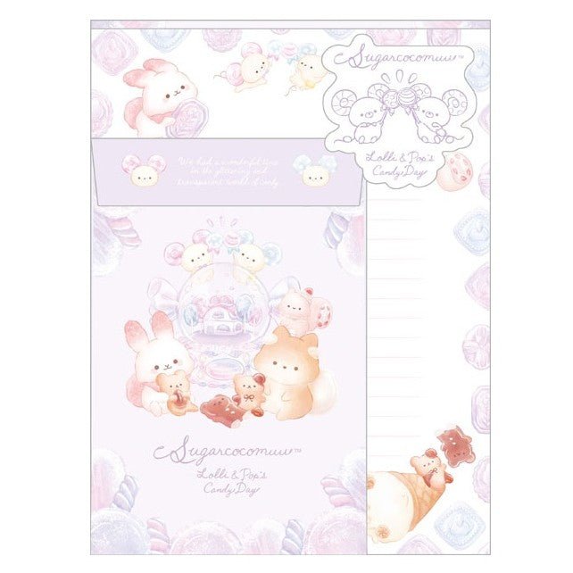 "Sugarcocomuu Lolli & Pop Candy Day" Letter Set - Rosey’s Kawaii Shop