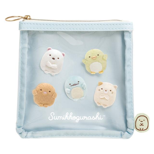 [SUMIKKO GURASHI] "San - x Characters Nui Plush" Flat Pouch - Rosey’s Kawaii Shop