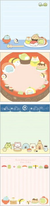 [SUMIKKO GURASHI] "San - x Characters Sushi Anytime" Square Memo - Rosey’s Kawaii Shop