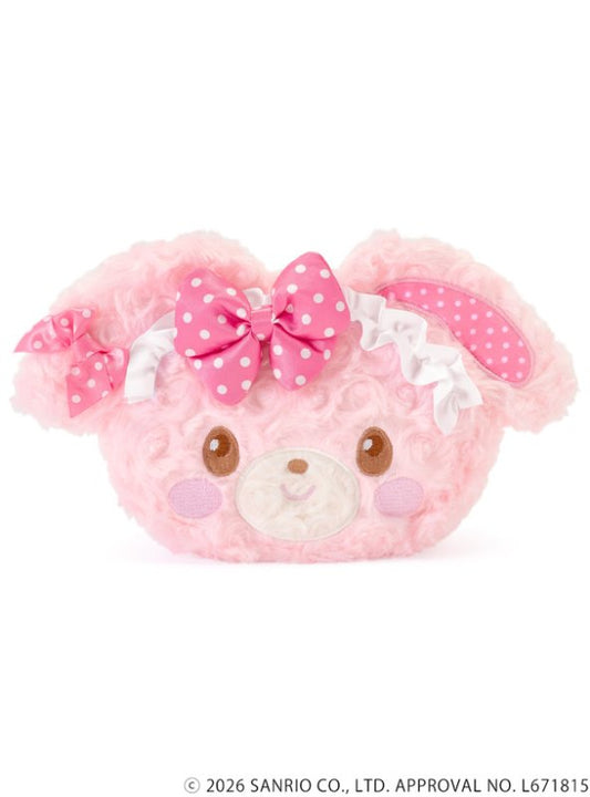 [BONBON RIBBON] "GRL x Sanrio Head Dress Curly Fur Face" Mini Makeup Pouch
