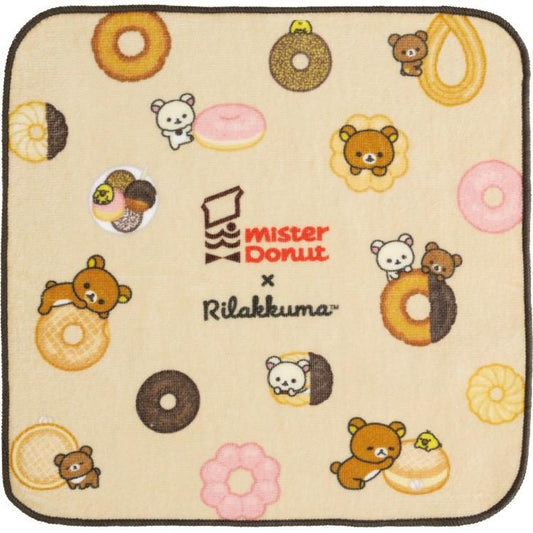 [TAN] "Rilakkuma x Mister Donut" Mini Towel - Rosey’s Kawaii Shop