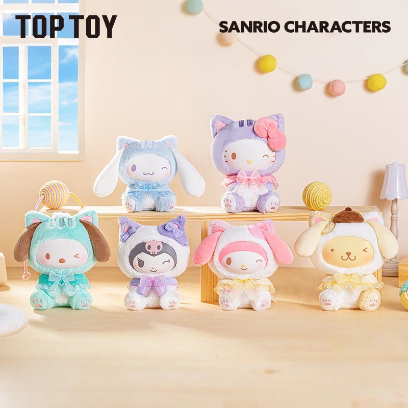 "TOPTOY Sanrio Play with Kittens" Plush Pendant Blind Box - Rosey’s Kawaii Shop