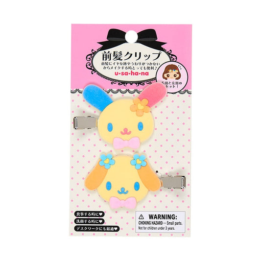 [USAHANA] "Sanrio Flocked" Hair Clip Set - Rosey’s Kawaii Shop