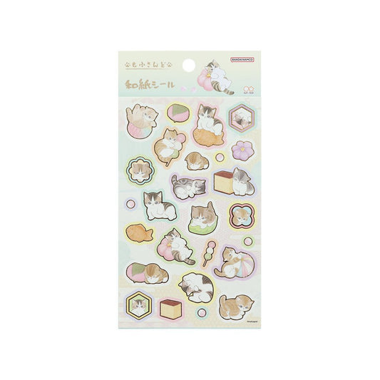 [WHITE] "Mofusand Japanese Snacks" Sticker Sheet - Rosey’s Kawaii Shop