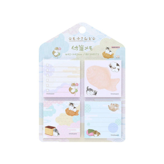 [WHITE] "Mofusand Japanese Snacks" Sticky Notes Set - Rosey’s Kawaii Shop
