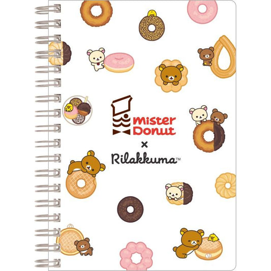 [WHITE] "Rilakkuma x Mister Donut" B6 Notebook - Rosey’s Kawaii Shop