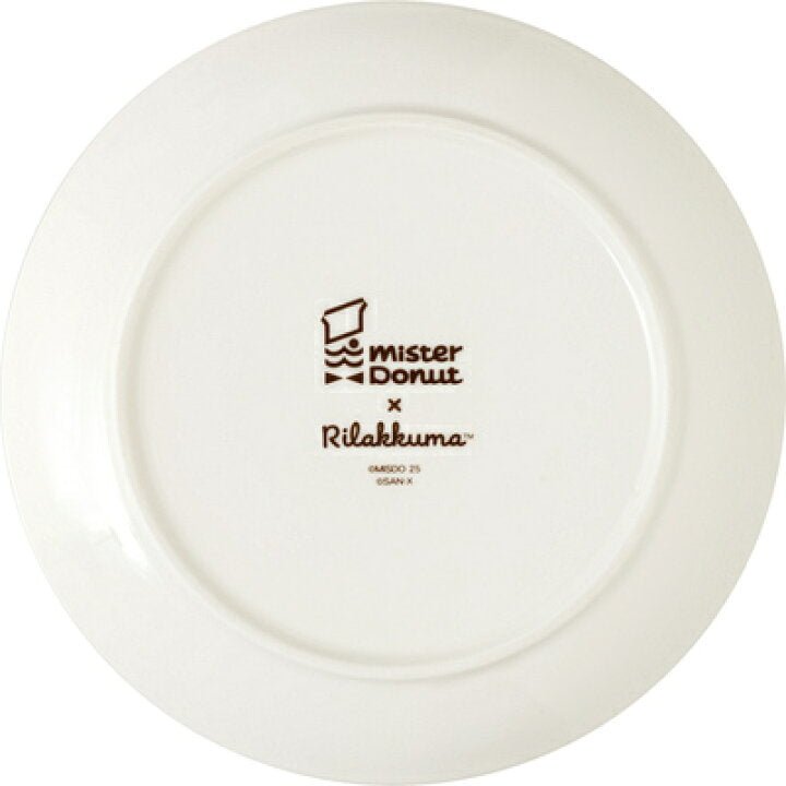 [WHITE] "Rilakkuma x Mister Donut" Plate - Rosey’s Kawaii Shop