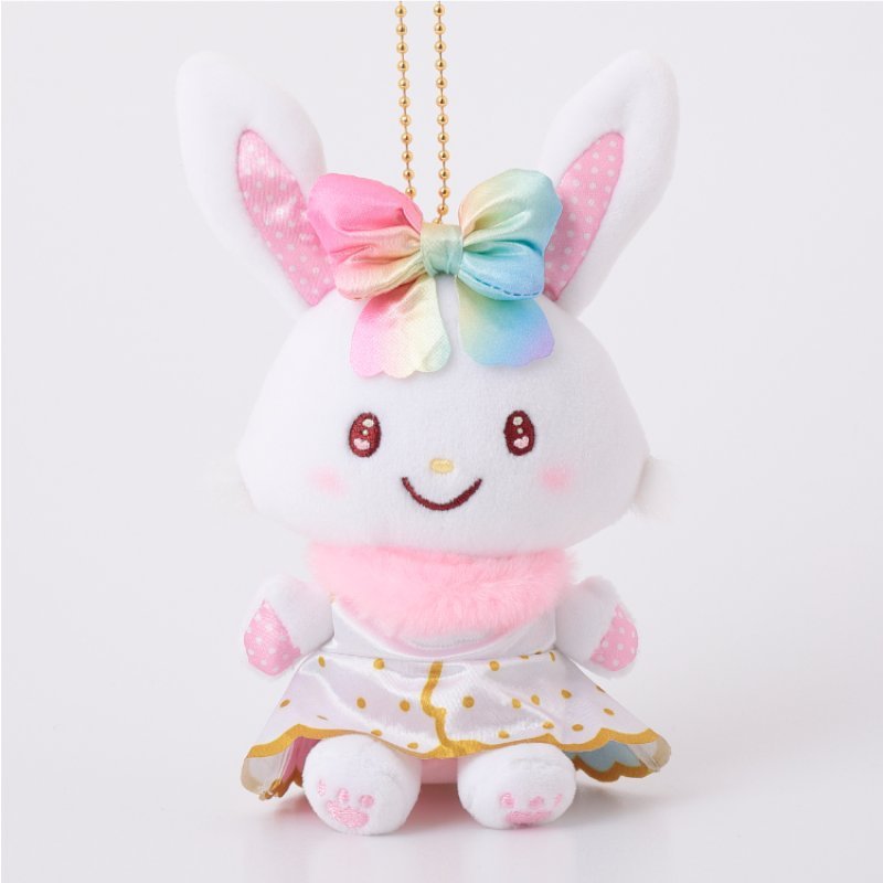 [WISH ME MELL RAINBOW] "Ichigo Shinbun 50th Anniversary x Munyugurumi Patio POPUP STORE" Plush Keychain - Rosey’s Kawaii Shop