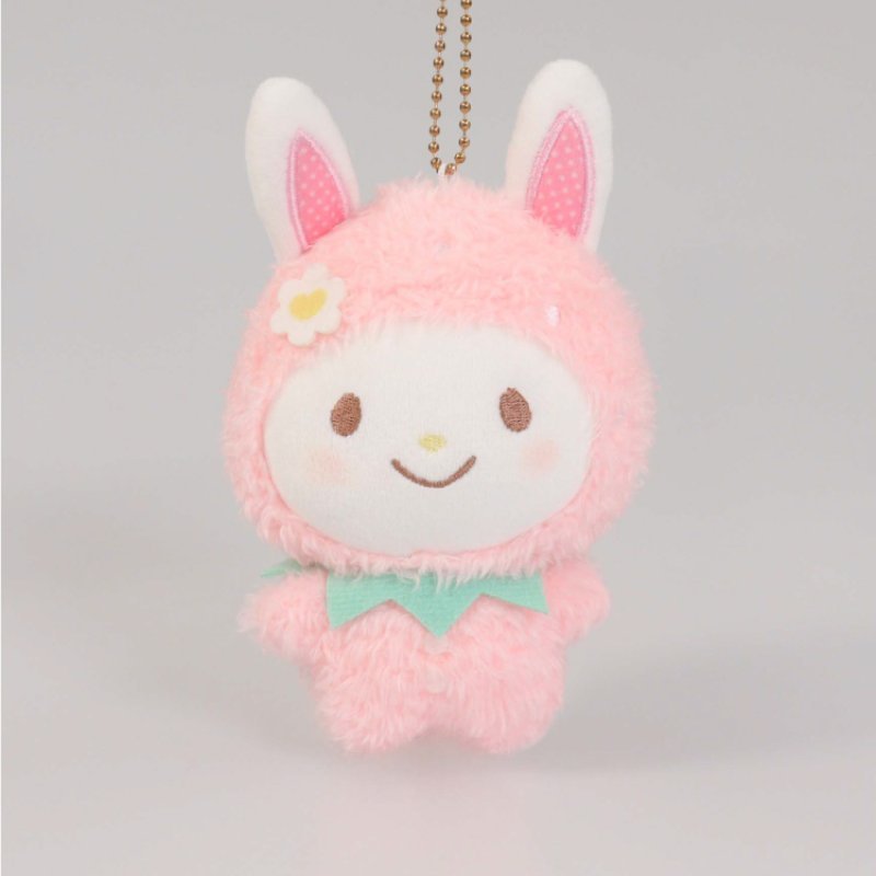 [WISH ME MELL STRAWBERRY] "Ichigo Shinbun 50th Anniversary x Munyugurumi Patio POPUP STORE" Plush Keychain - Rosey’s Kawaii Shop