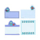 [BLUE] "Hangyodon" Block Sticky Notes