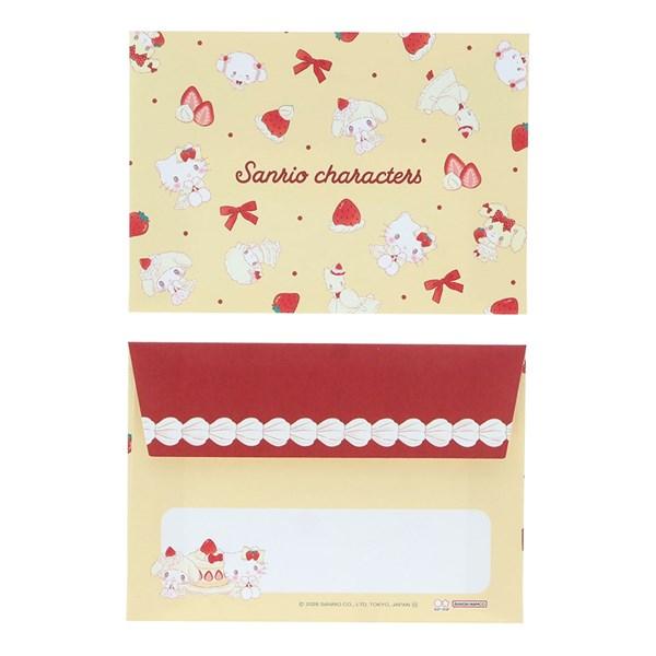 [STRAWBERRY] "Sanrio Characters Strawberry & Cherry Cake" Mini Letter Set