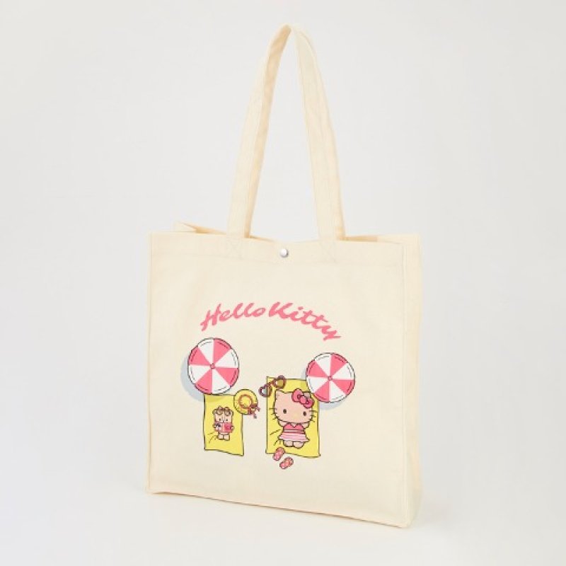[YELLOW] "Hello Kitty Suntan" Tote Bag - Rosey’s Kawaii Shop