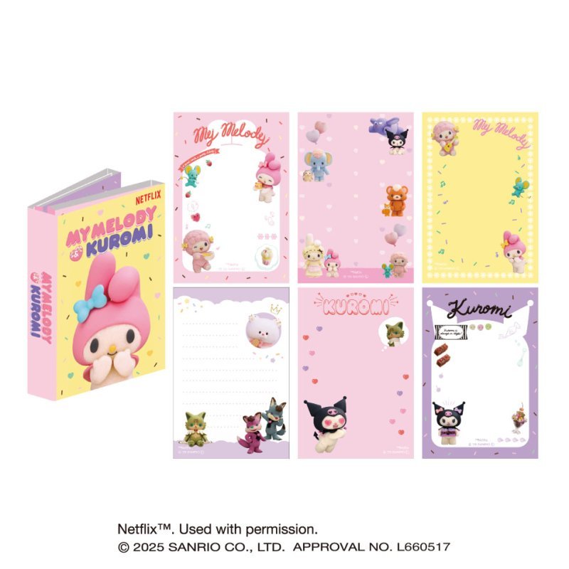 [YELLOW] "My Melody & Kuromi Netflix Series" Patapata Memo - Rosey’s Kawaii Shop