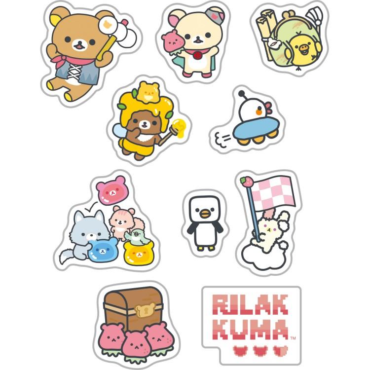 [YELLOW] "Rilakkuma Gaming Series" Sticker Flakes - Rosey’s Kawaii Shop