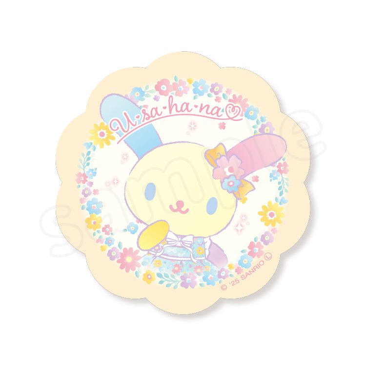 [YELLOW] "Usahana Fluffy Floral" Sticker - Rosey’s Kawaii Shop