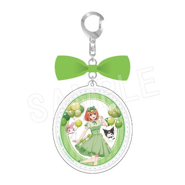 [YOTSUBA / GREEN] "The Quintessential Quintuplets x My Melody & Kuromi Balloon & Ribbon" Acrylic Keychain - Rosey’s Kawaii Shop